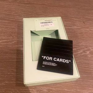 Off-White Quote Cardholder Black/White NWT